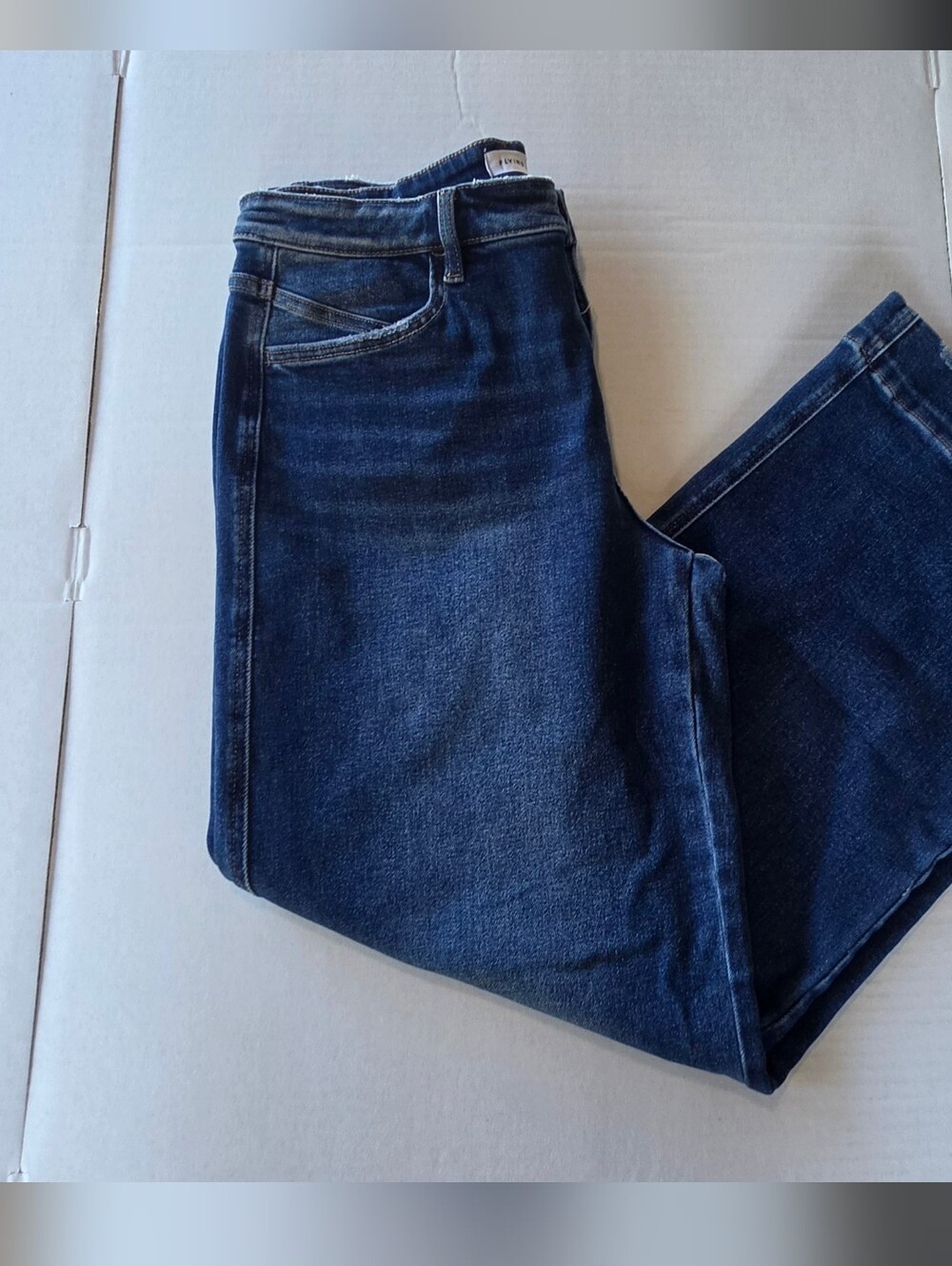 Flying Monkey F5387 Women’s Wide Leg Jeans Size 32 Dark Wash New Without Tags - Picture 2 of 6